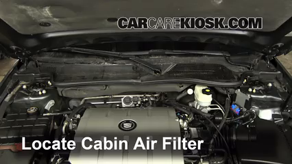 2009 Cadillac DTS Platinum 4.6L V8 Filtro de aire (interior) Control